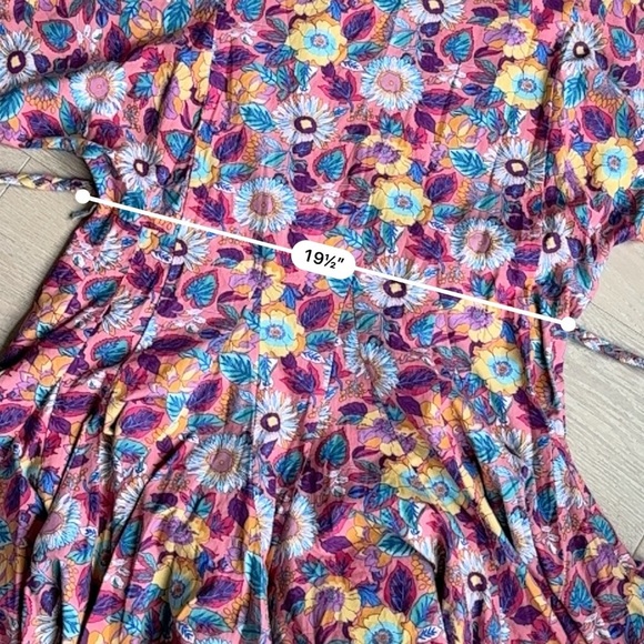 Floral Puff Sleeve Mini Dress - Picture 2 of 5